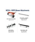 Husqvarna MZ54 ROPS cero giros cero 24 hp kawasaki 54 '' Corte transparente 3 cuchilla ZT3100