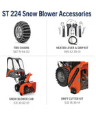 Husqvarna ST224 sopladores de nieve residenciales