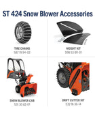 Husqvarna ST424 Professional Snow Blowers