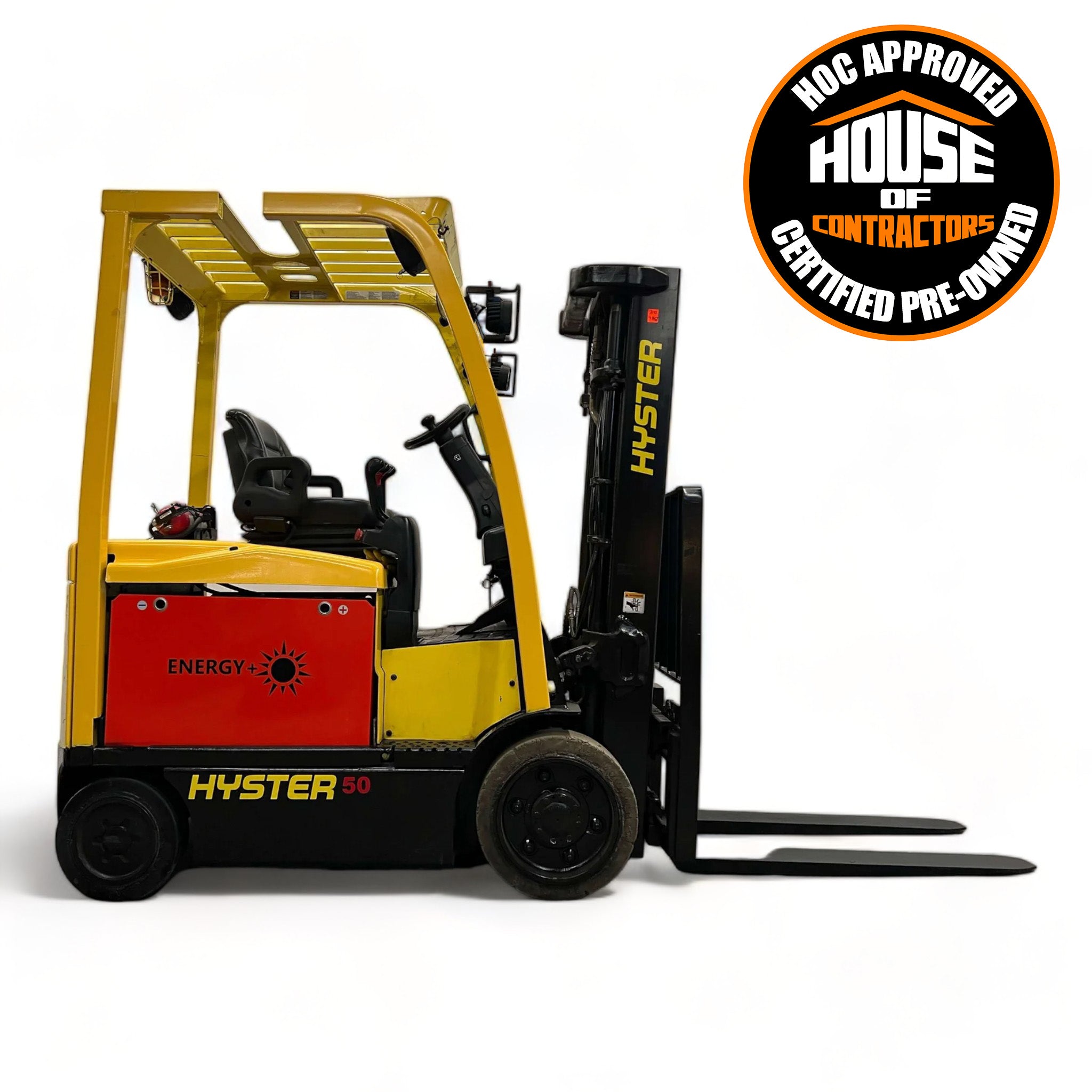 Hyster E50XN33 Electric Forklift + New Battery + 5000 lbs + 189