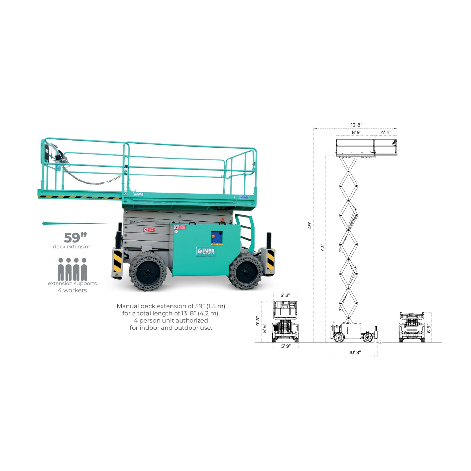 IMER IM 7043 Series Scissor Lift