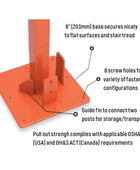 IPS Pro Guard 70-8020 40 x 2, 39" Post Kit, with 8" base, Powder-coated steel