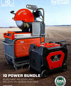 iQ1550 21.65 Inch Dry-Cut Masonry Saw with Integrated Dust Control System + Free IQ10KW Generator!