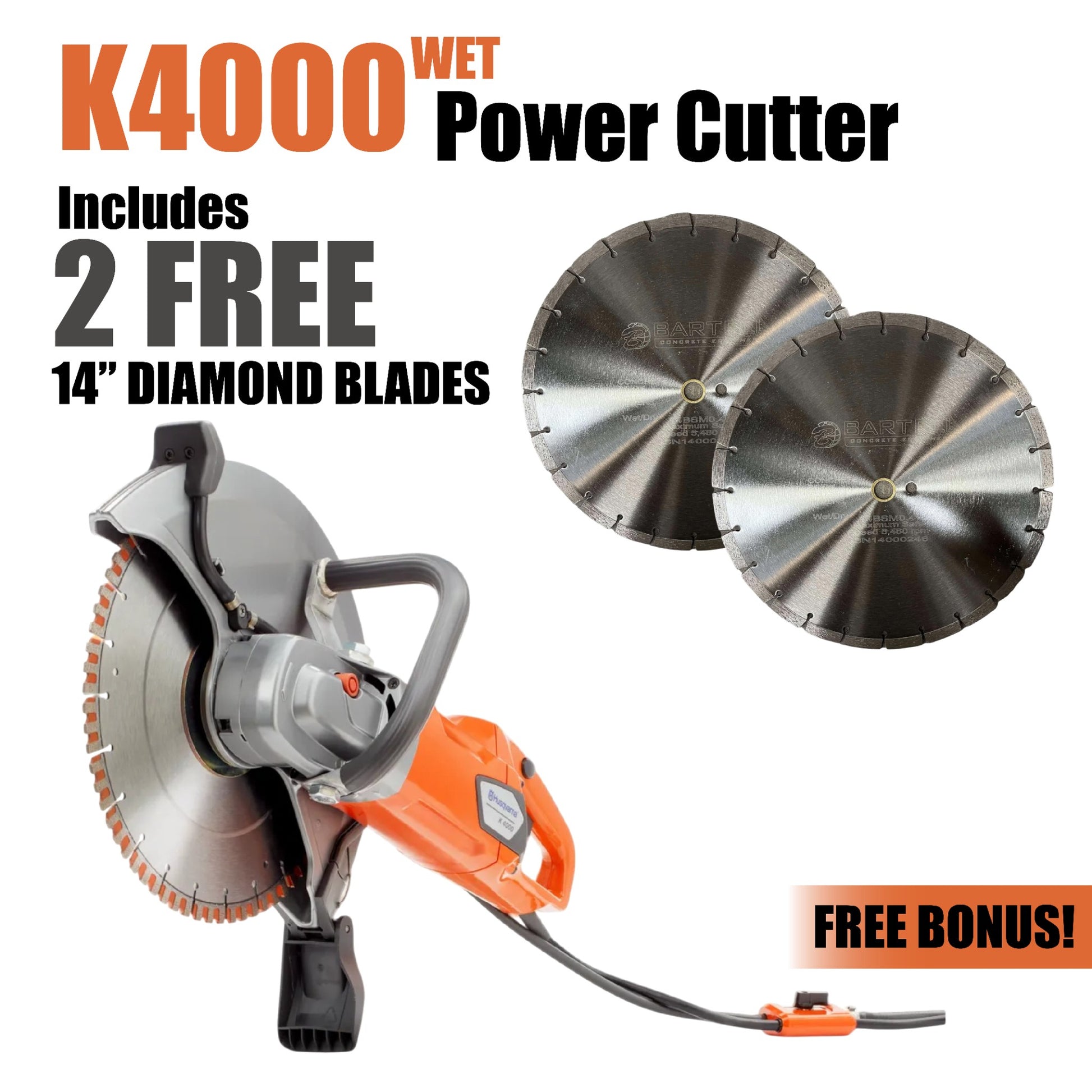 K4000 WET Husqvarna 14 Inch Electric Power Cutter 120V 15 Amp