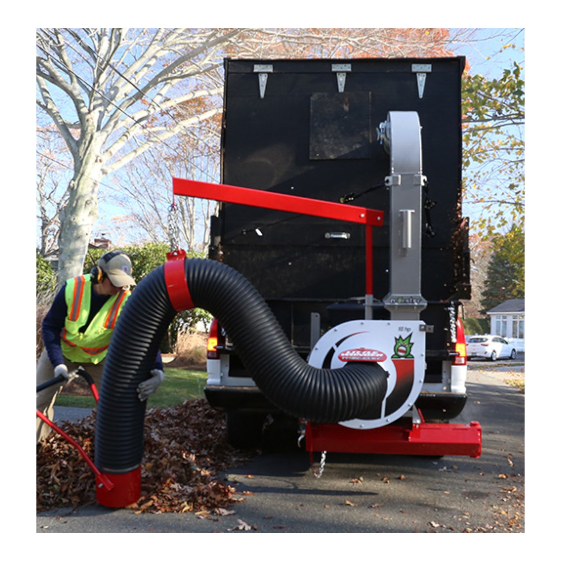 Little Wonder Monster 18 HP truckloader with high-velocity debris intake and heavy-duty steel housing