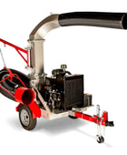 Little Wonder Monster 49 HP truckloader debris vacuum with integrated trailer, high-power intake, and commercial steel construction