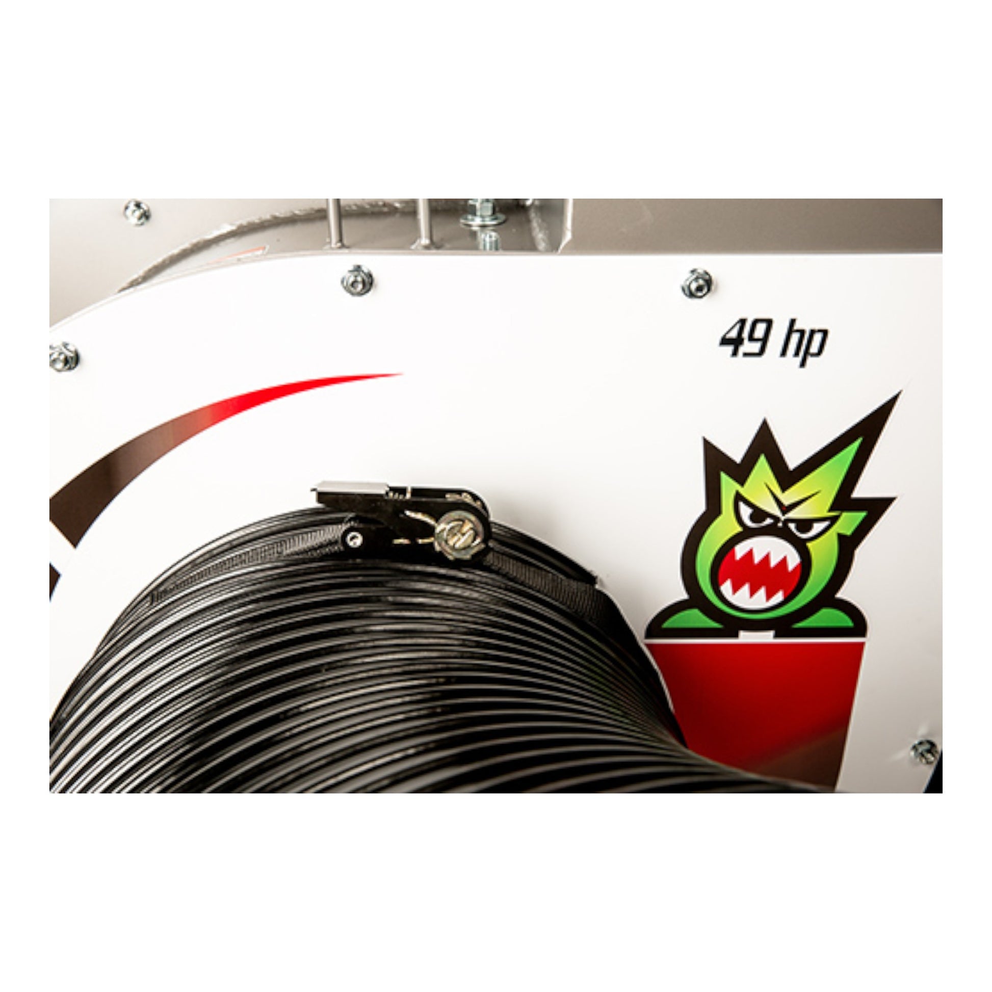 Little Wonder Monster 49 HP truckloader debris vacuum with integrated trailer, high-power intake, and commercial steel construction