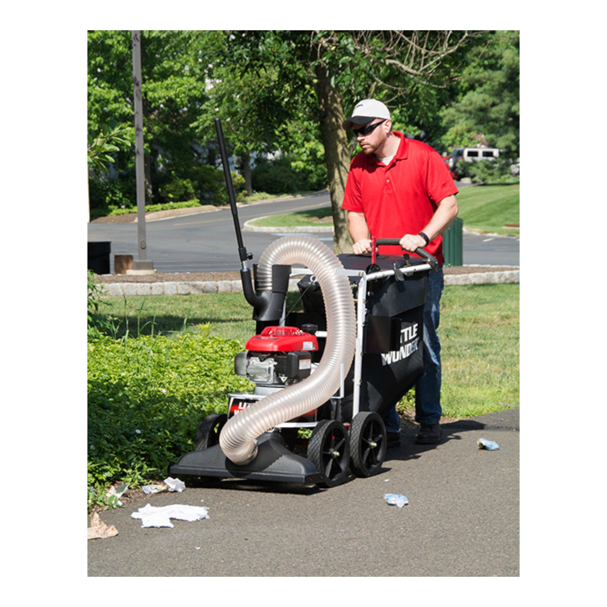 Little Wonder Pro Vac SI debris vacuum with heavy-duty suction, steel housing, and large-capacity collector