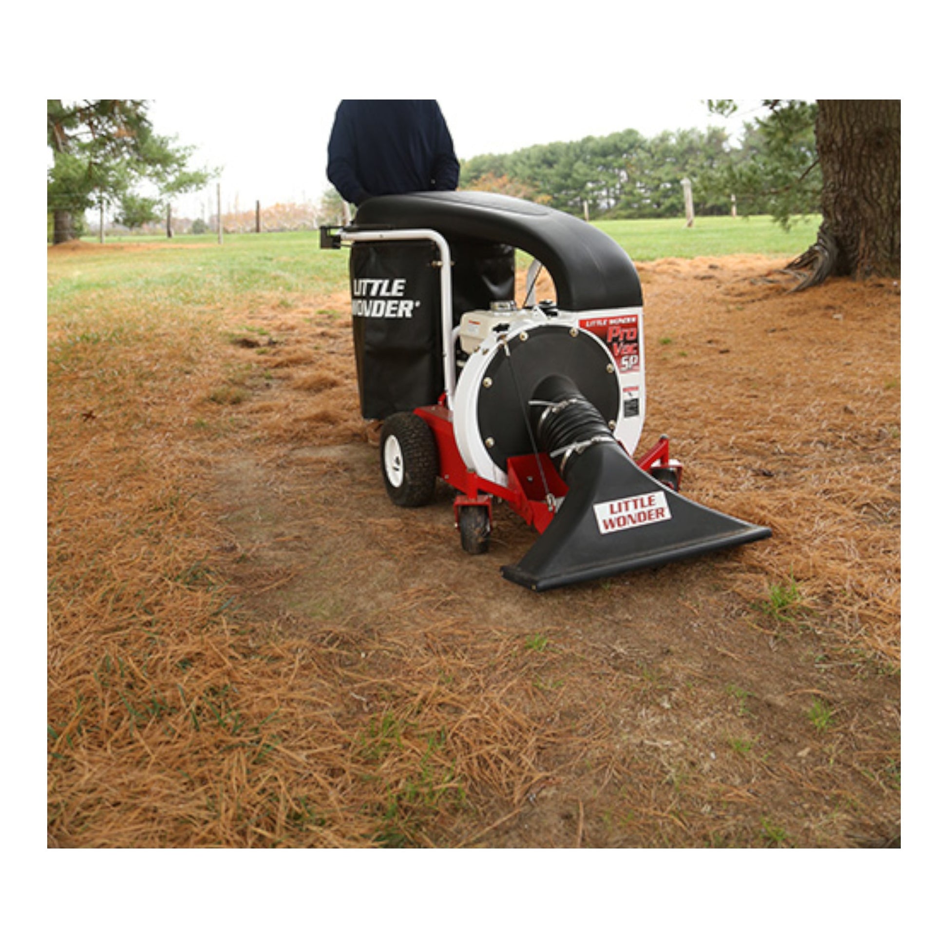 Little Wonder Pro Vac SP debris vacuum with Honda GX270 engine and high-capacity collection system