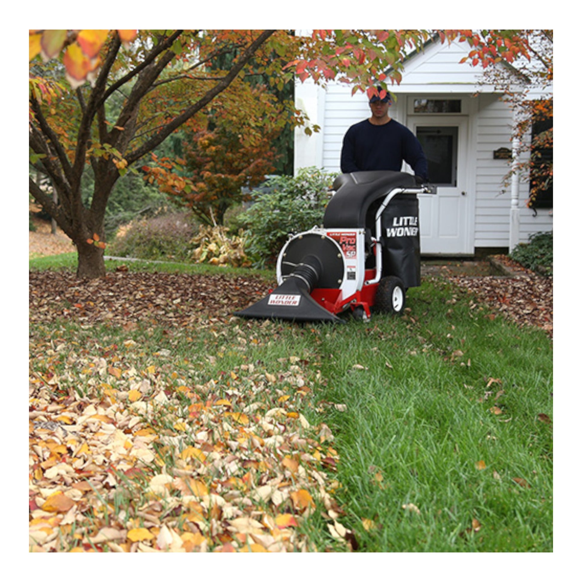 Little Wonder Pro Vac SP debris vacuum with Honda GX270 engine and high-capacity collection system