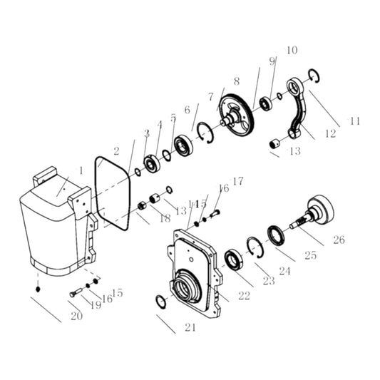 HOC RM32 Tamping Rammer Crankcase Assembly Parts A