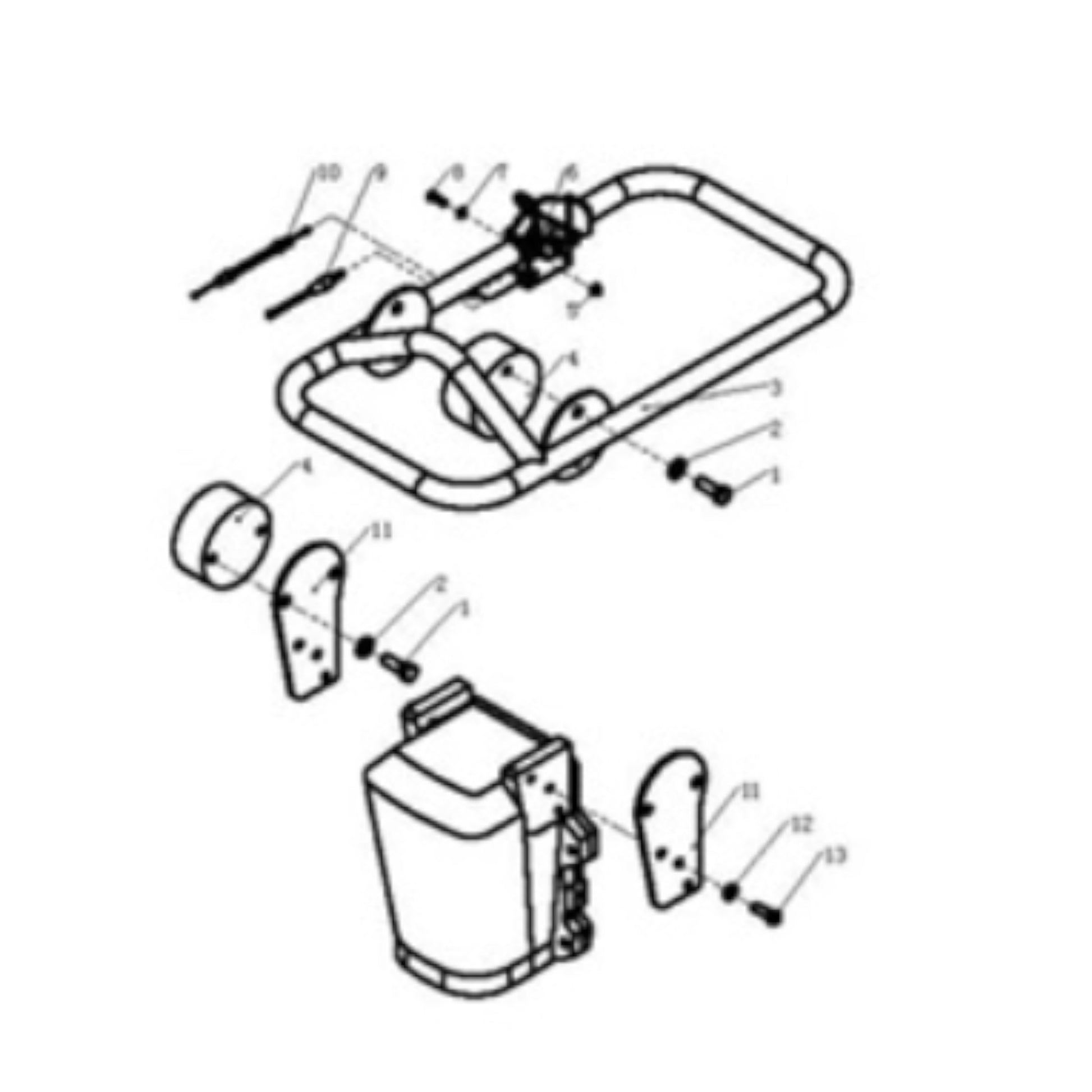 HOC RM32 Tamping Rammer Handle Assembly Parts A