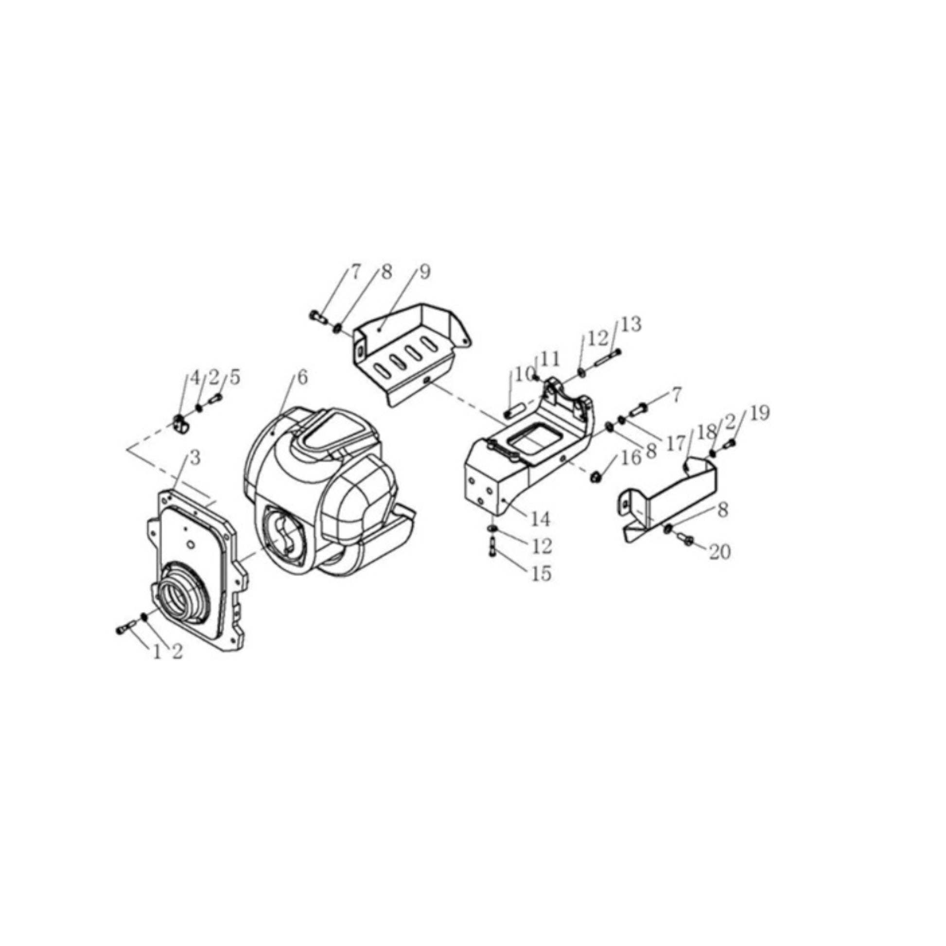 HOC RM32 Tamping Rammer Engine Assembly Parts A