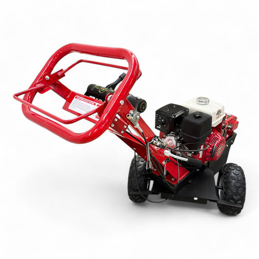 SGR389RTE Swivel Head Towable Stump Grinder Honda 13 HP Electric Start, Grinds 24 Inch Above Ground, Tungsten Carbide Teeth