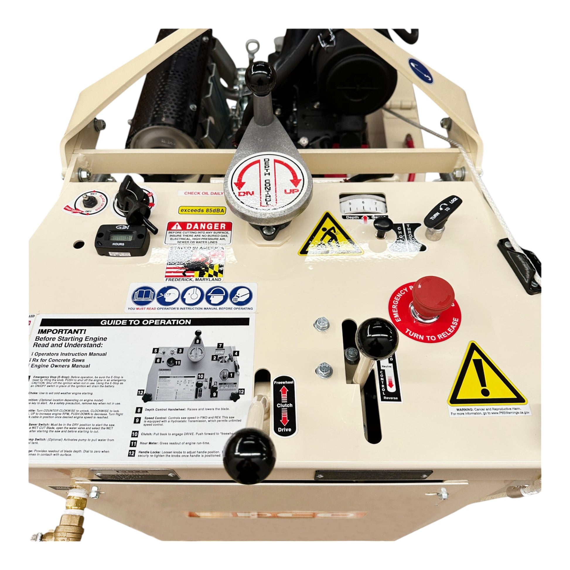 Scie à béton automotrice à essence EDCO SS24 de 24 pouces