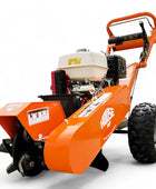 STG13 Bolinero de tocón remolcable - Motor Honda de 13 hp, arranque eléctrico, rectificado de 24 pulgadas sobre el suelo, dientes de carburo de tungsteno