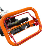 STG13 Bolinero de tocón remolcable - Motor Honda de 13 hp, arranque eléctrico, rectificado de 24 pulgadas sobre el suelo, dientes de carburo de tungsteno