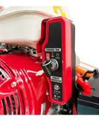 STG13 Bolinero de tocón remolcable - Motor Honda de 13 hp, arranque eléctrico, rectificado de 24 pulgadas sobre el suelo, dientes de carburo de tungsteno