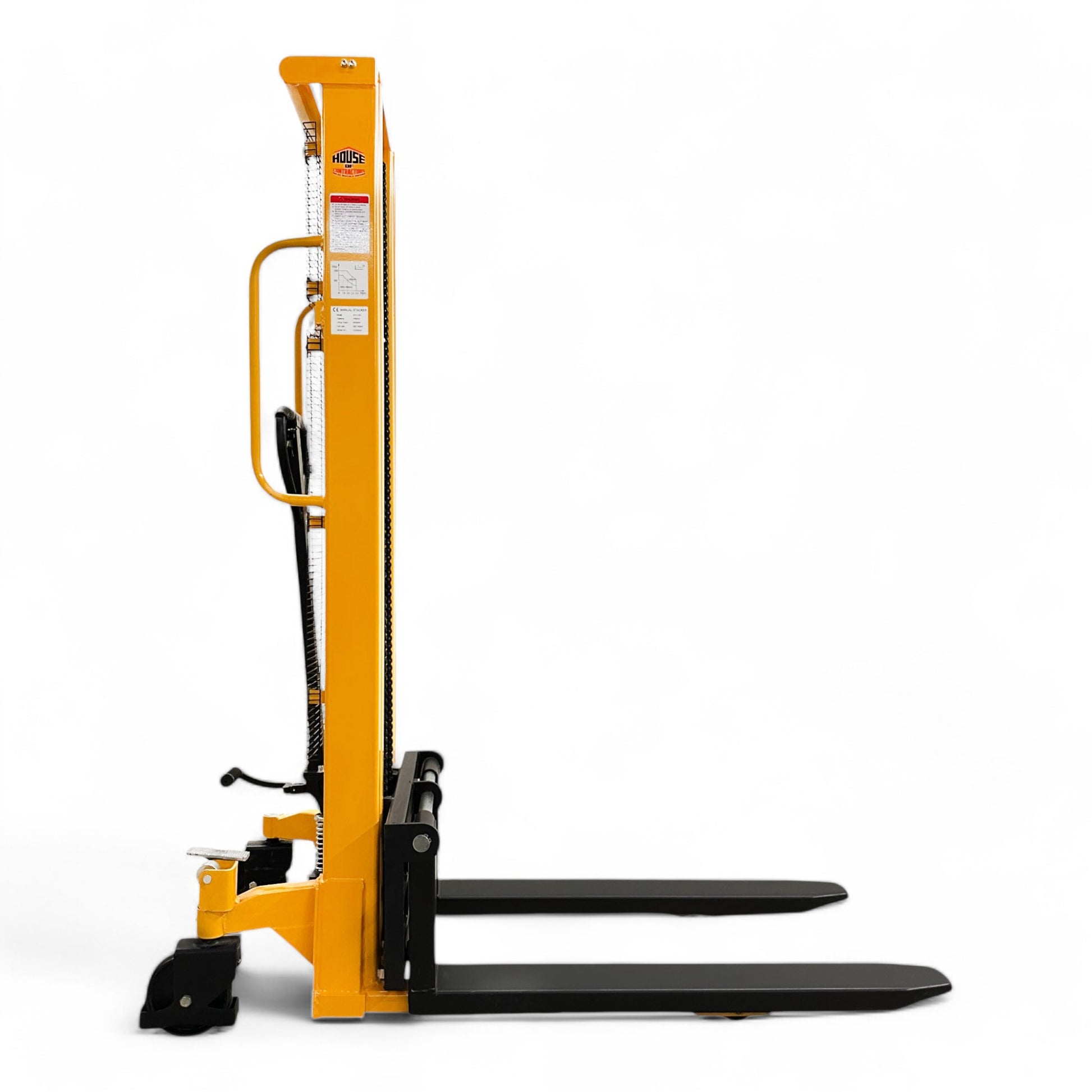 SYC118 - Hydraulic 2-Stage Mast Stacker 1000 kg (2204 lbs) + 118'' Capacity - CSA and UL Certified