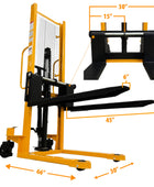 SYC63 - Hydraulic Stacker 1000 kg (2204 lbs) + 63