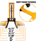 SYCW118 - Wide Leg Hydraulic Stacker 1000 kg (2204 lbs) + 118'' Capacity - CSA and UL Certified