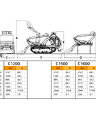 Cormidi CMF1500 - Dumper autochargeur hydrostatique à chenilles en acier ACW, capacité de 1 500 kg (3 307 lb)