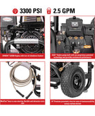 Simpson PS3228-S Honda GX200 PowerShot 3300 PSI @ 2.5 GPM Pressure Washer