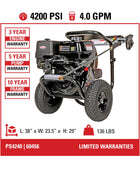 Simpson PS4240 Honda GX390 PowerShot 4200 PSI @ 4.0 GPM Pressure Washer