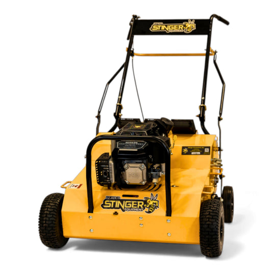 Stinger Equipment EZ-AER Kohler CV224 single hydrostatic walk-behind aerator with compact coring system
