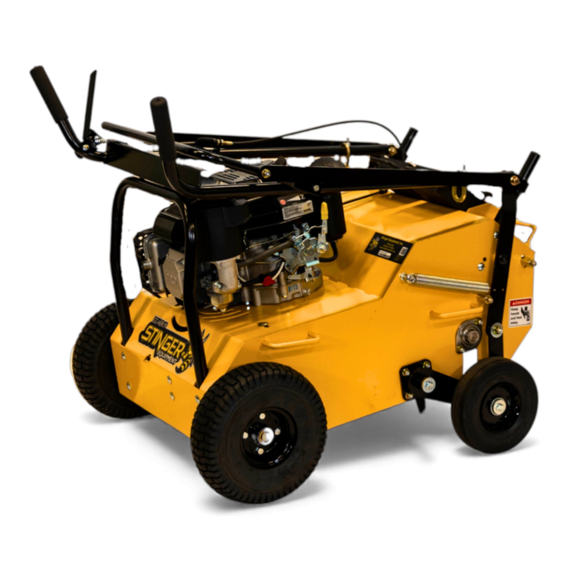 Stinger Equipment EZ-AER Kohler CV224 single hydrostatic walk-behind aerator with compact coring system