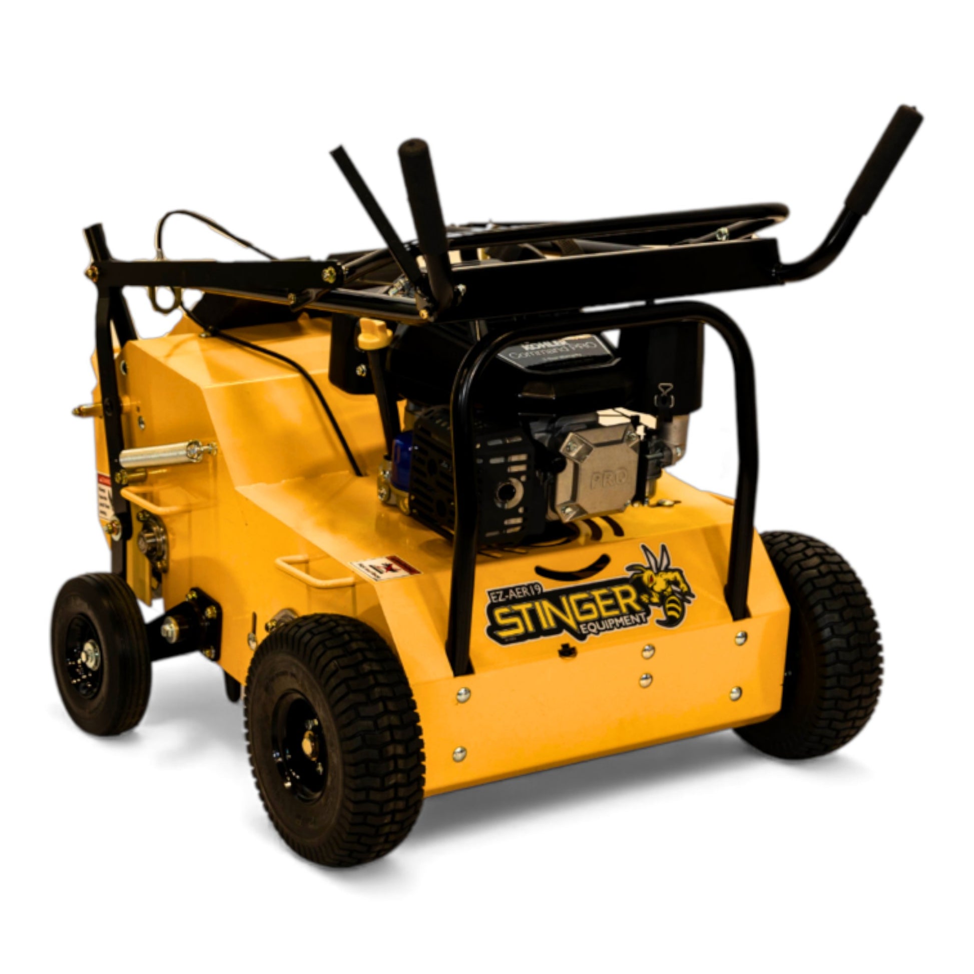 Stinger Equipment EZ-AER Kohler CV224 single hydrostatic walk-behind aerator with compact coring system