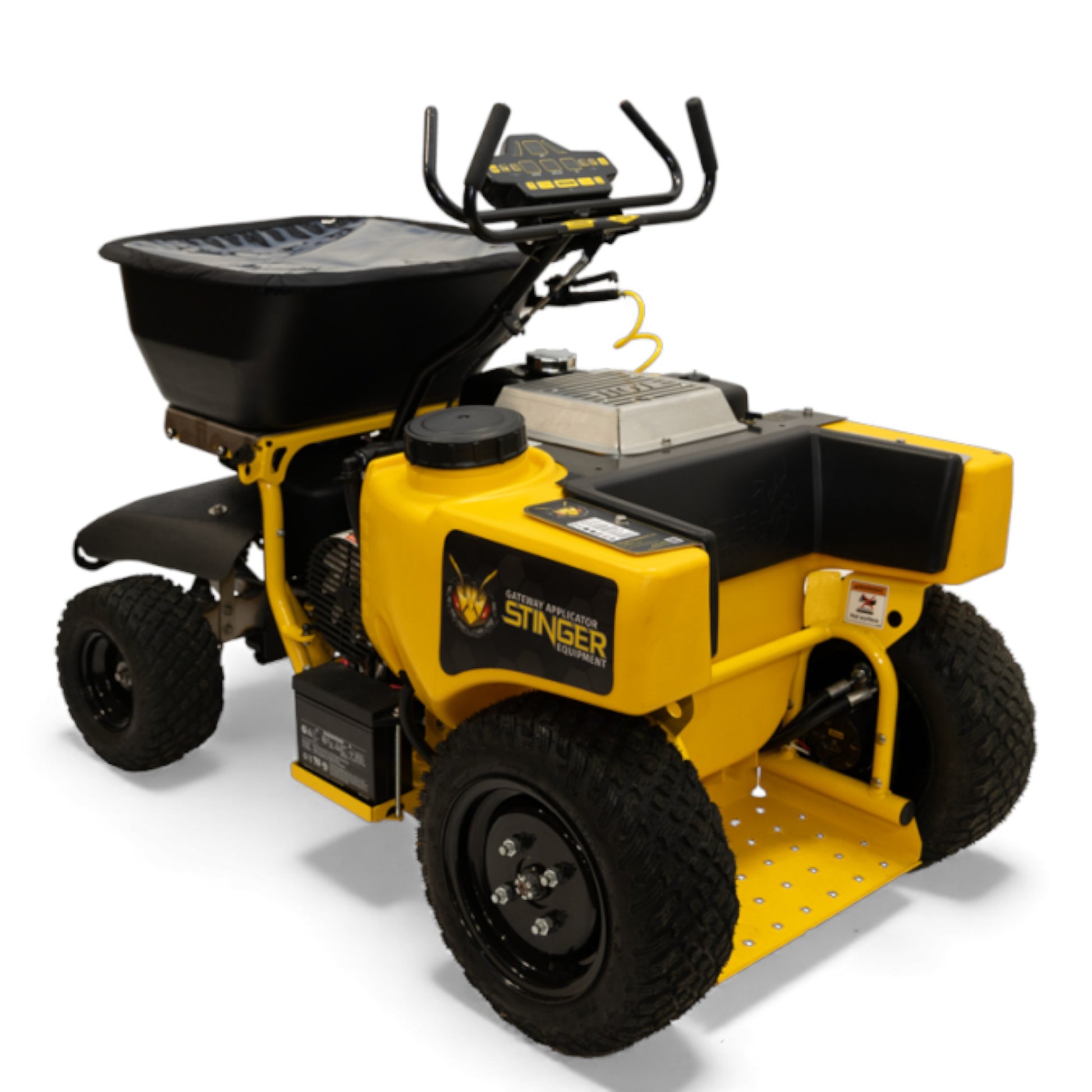 Stinger Equipment Gateway Applicator with digital controls, ground-metered spreading and spraying, and stainless steel frame