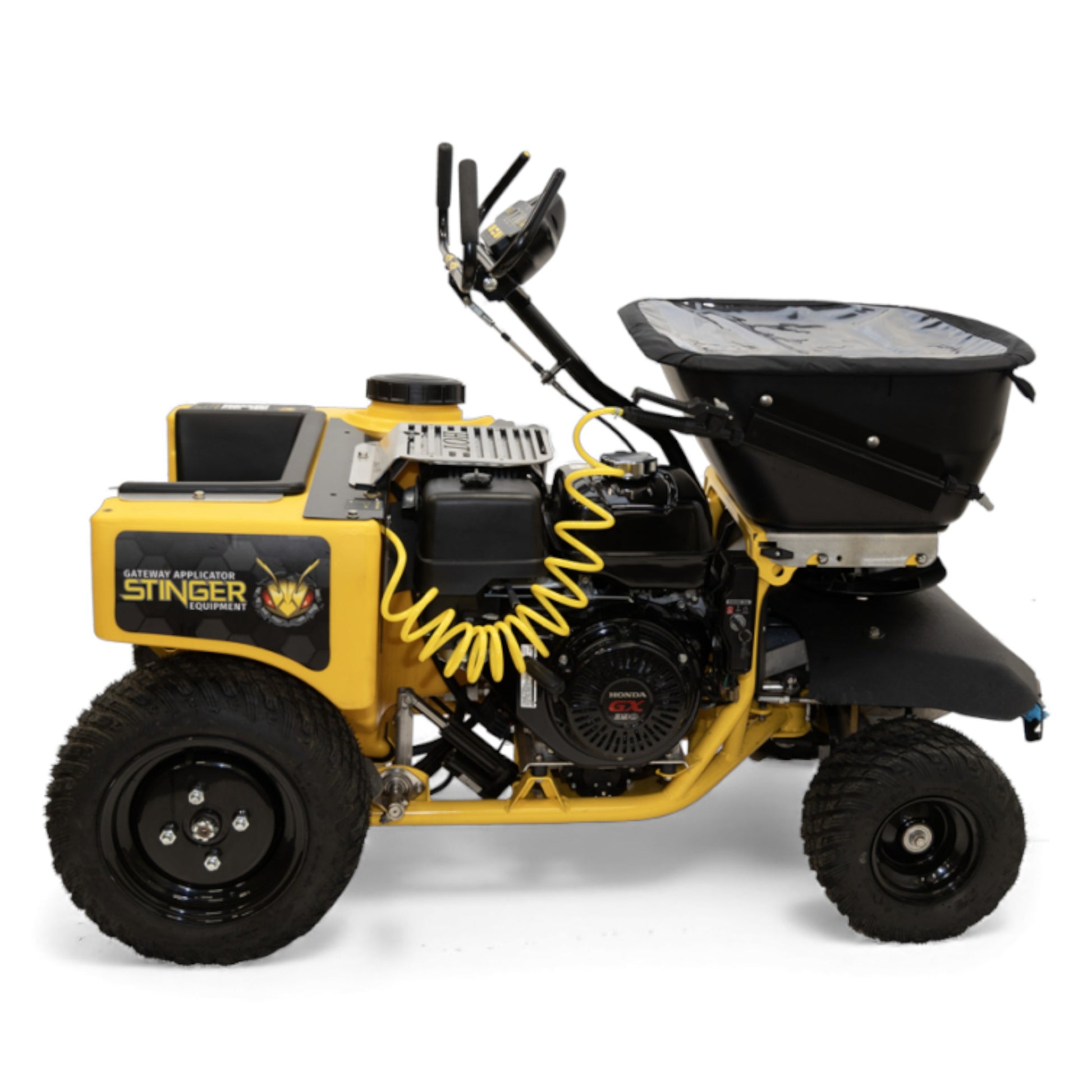 Stinger Equipment Gateway Applicator with digital controls, ground-metered spreading and spraying, and stainless steel frame