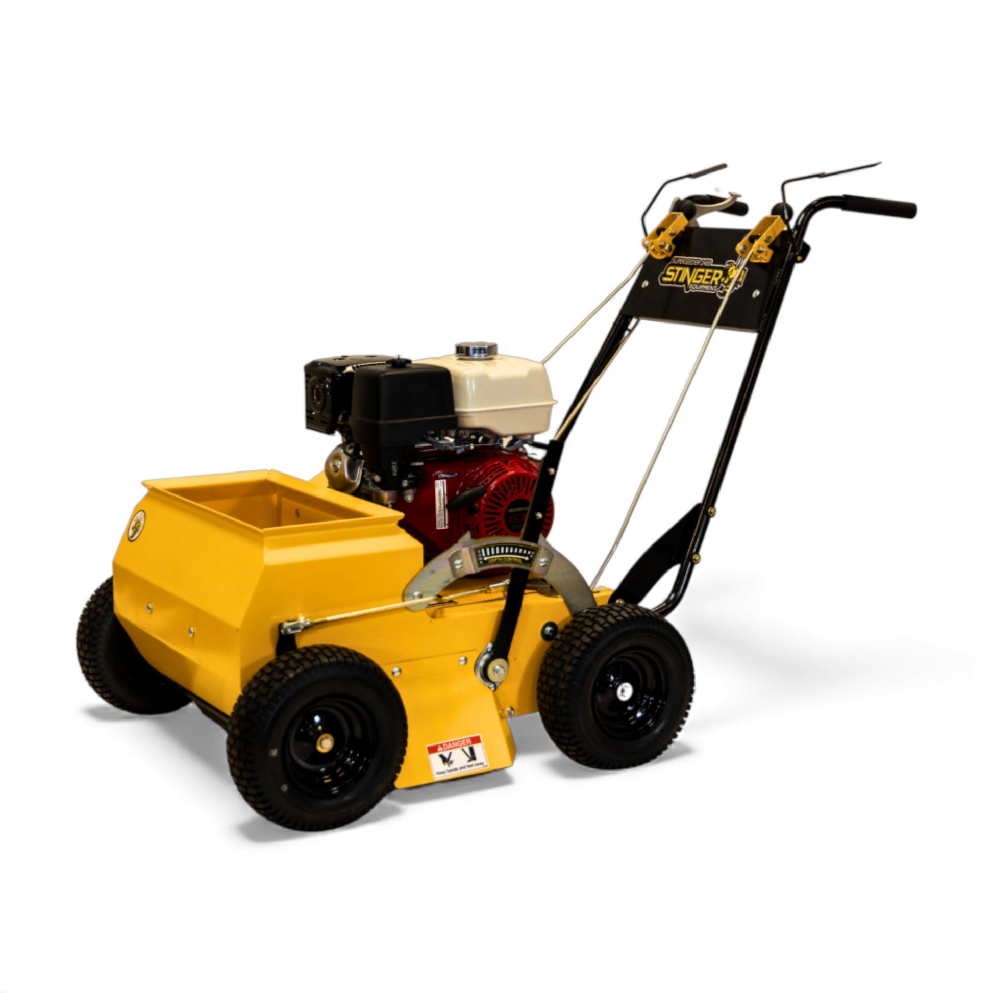 Stinger SUPERSEEDER 2400 24-inch hydrostatic walk-behind powerseeder with Honda GX390 engine