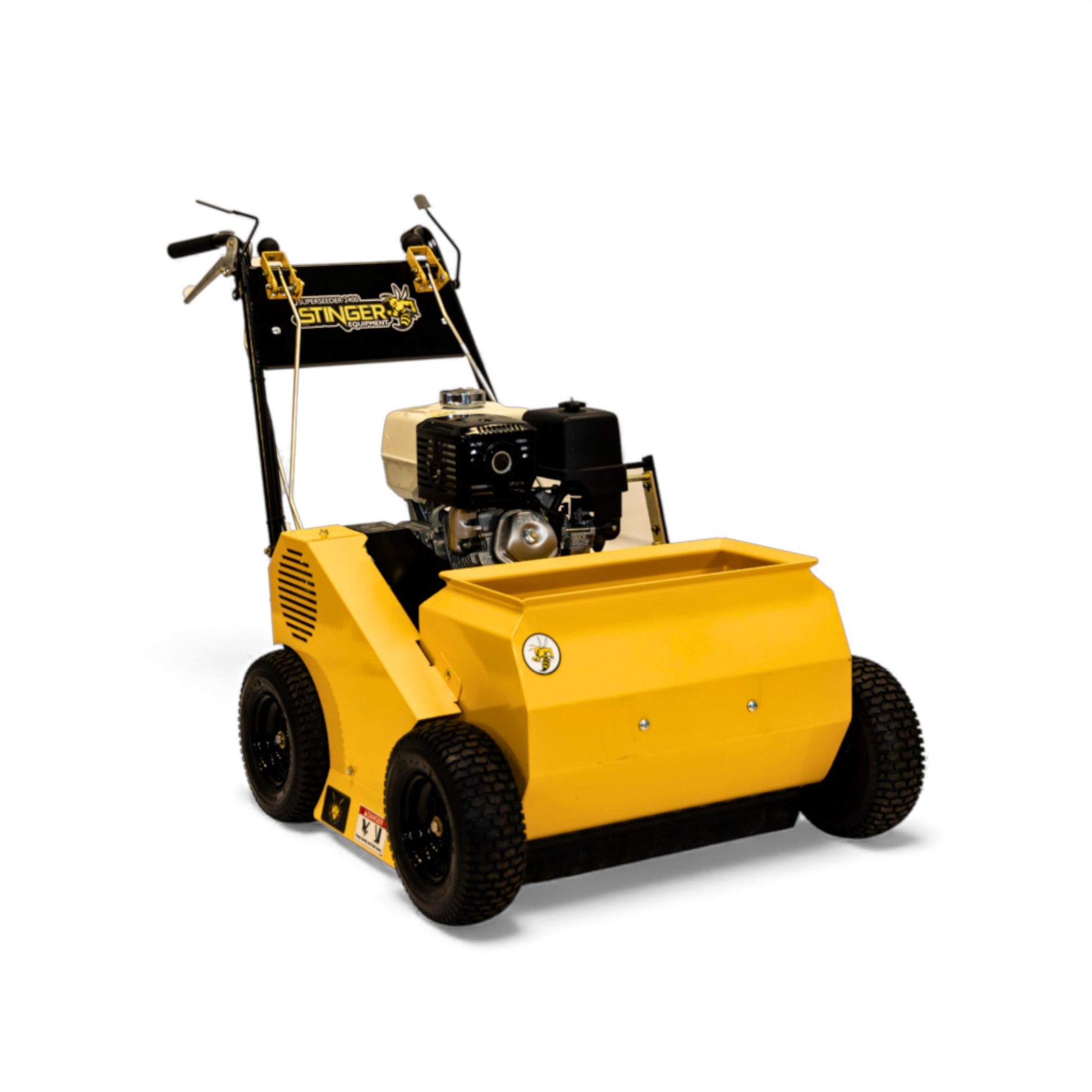 Stinger SUPERSEEDER 2400 24-inch hydrostatic walk-behind powerseeder with Honda GX390 engine