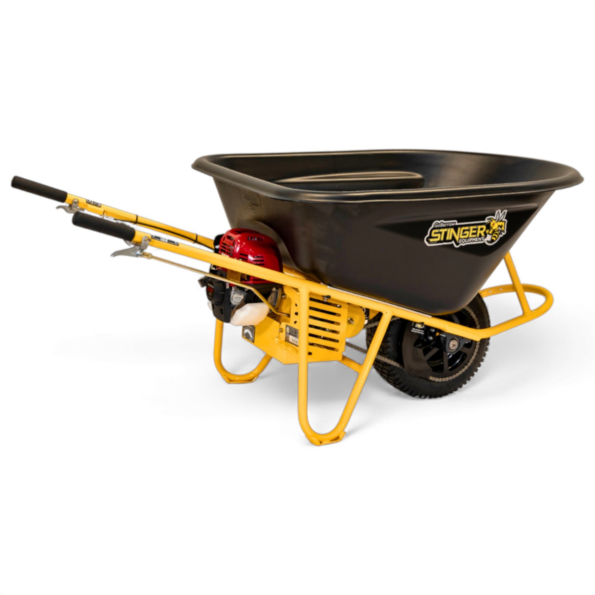 Stinger GOBARROW 9200 Honda GX50 self-propelled hydrostatic wheelbarrow with heavy-duty hauling capacity