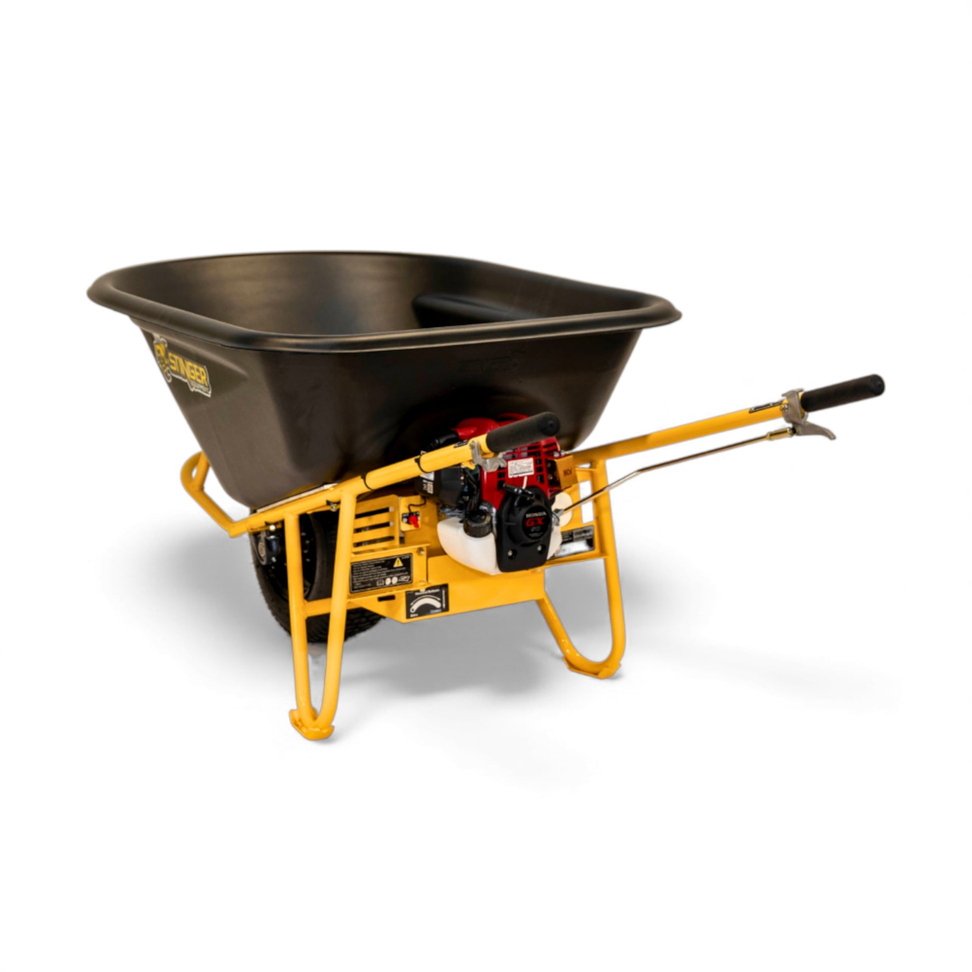 Stinger GOBARROW 9200 Honda GX50 self-propelled hydrostatic wheelbarrow with heavy-duty hauling capacity