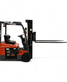Toyota 7FBEU15 3 Wheel Electric Forklift, 3000 lb (1360 kg) Capacity, Fork Positioner, Charger Included
