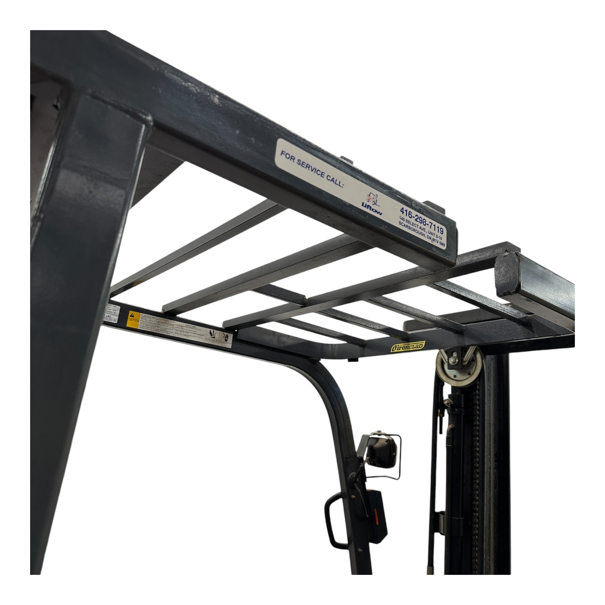 Toyota 7FBEU15 3 Wheel Electric Forklift, 3000 lb (1360 kg) Capacity, Fork Positioner, Charger Included