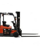 Toyota 7FBEU15 3 Wheel Electric Forklift, 3000 lb (1360 kg) Capacity, Fork Positioner, Charger Included