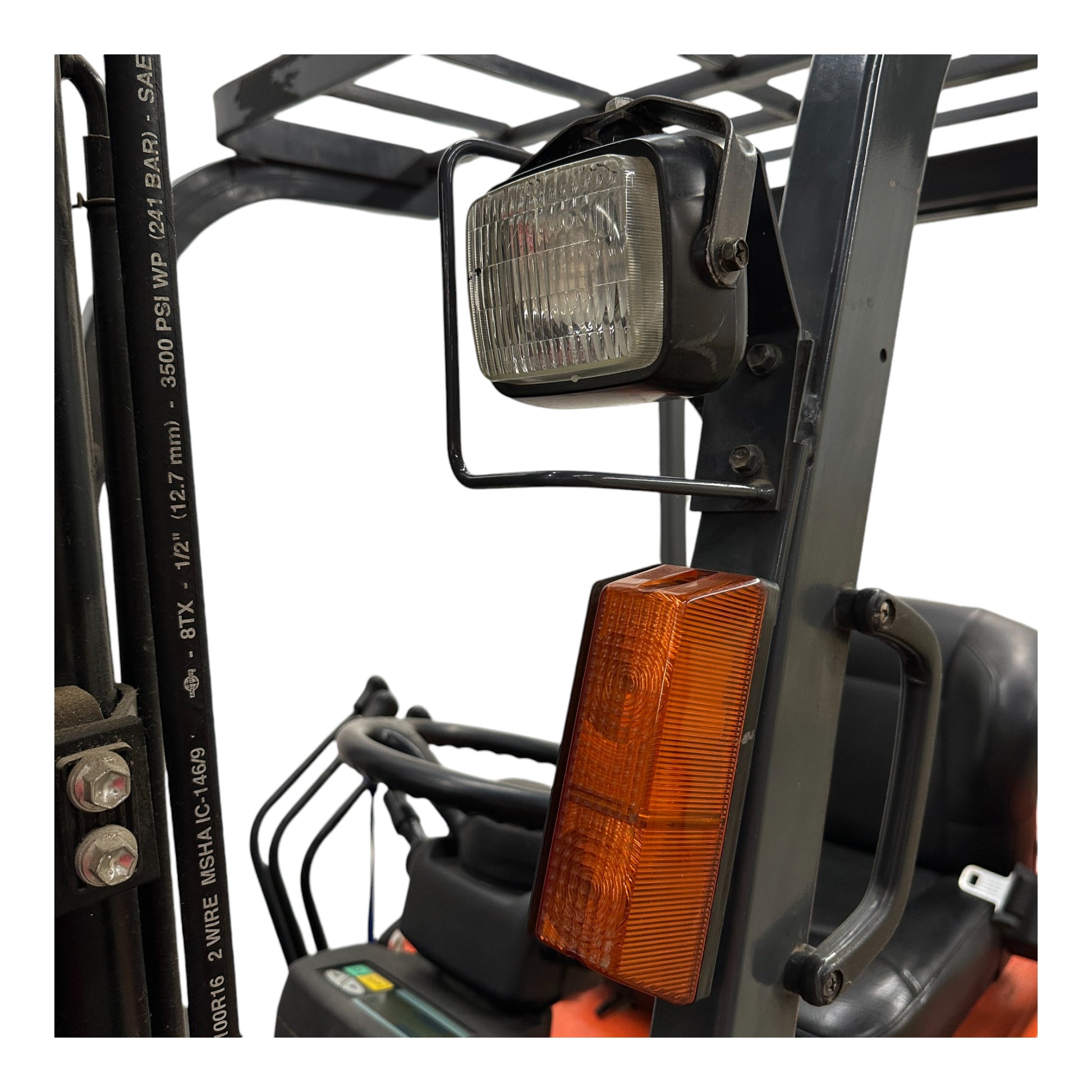 Toyota 7FBEU15 3 Wheel Electric Forklift, 3000 lb (1360 kg) Capacity, Fork Positioner, Charger Included