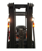 Toyota 7FBEU15 3 Wheel Electric Forklift, 3000 lb (1360 kg) Capacity, Fork Positioner, Charger Included
