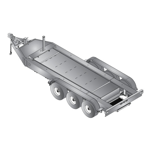 Remorque à triple essieu MQ Power TRLR400XF3DAE