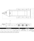 Remorque à triple essieu MQ Power TRLR400XF3DAE
