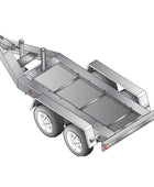 MQ Power TRLR502XF tandem-axle trailer with 6,000 lb GVWR, leaf-spring suspension, 80-gal integral fuel cell