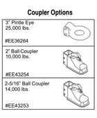 MQ Power TRLR502XF tandem-axle trailer with 6,000 lb GVWR, leaf-spring suspension, 80-gal integral fuel cell