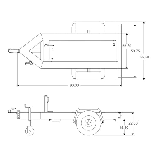 MQ Power TRLRMPXF Single Axle Trailer