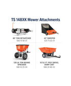 TS148XK Husqvarna Lawn Mower 24 Hp Kohler V-Twin 48 Inch Deck