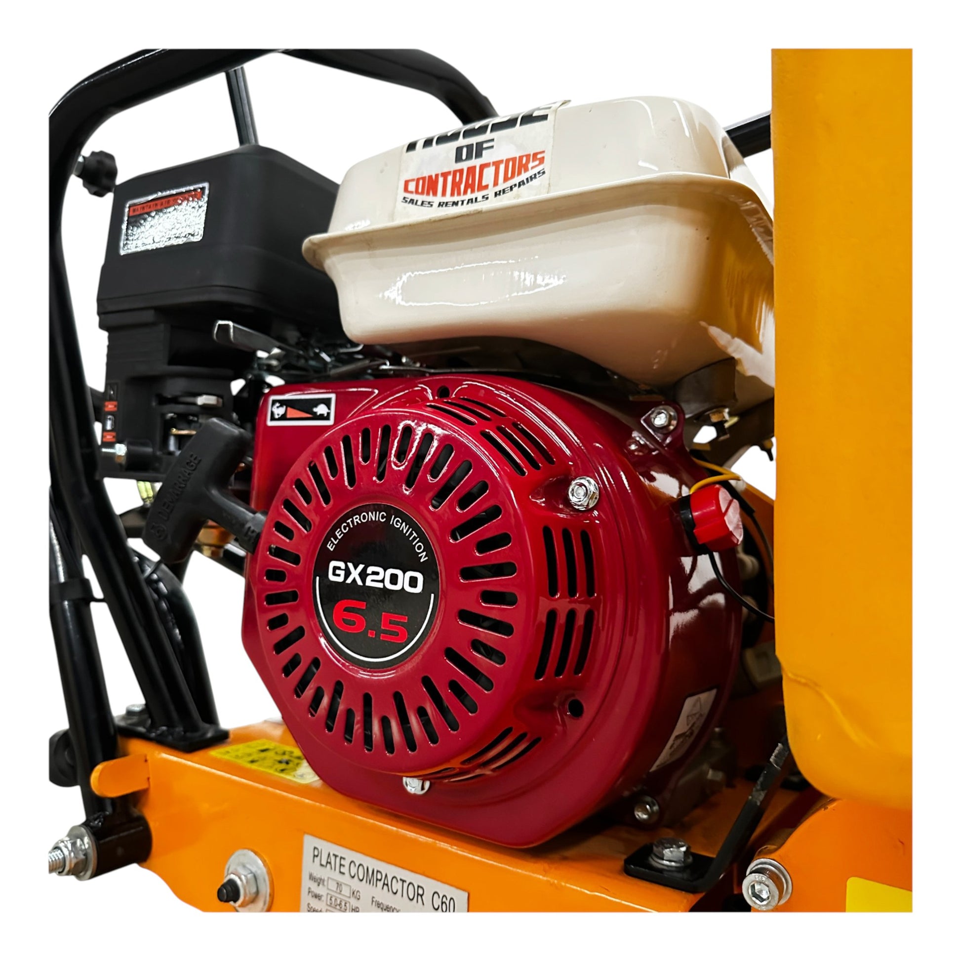 HOC C60 14 Inch Commercial Plate Compactor - Honda GX200, Wheel Kit, Water Kit H