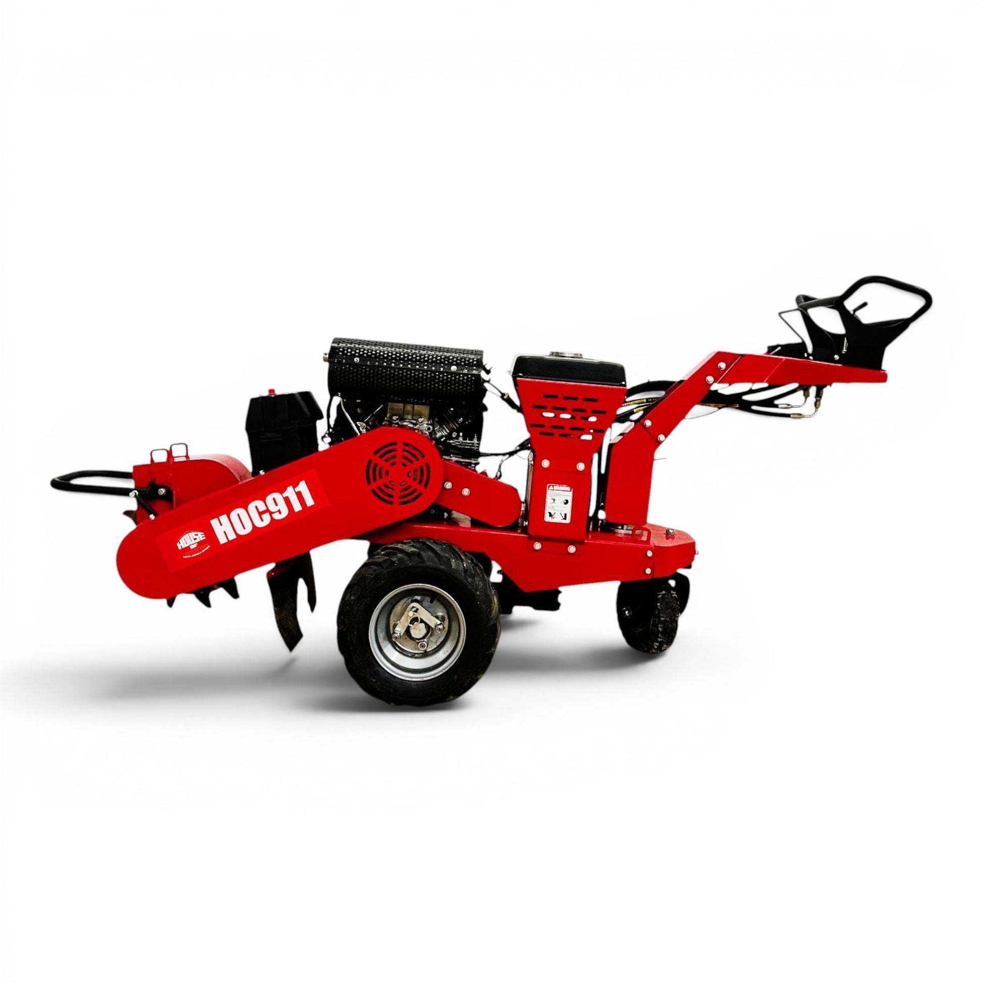 HOC911 Self Propelled Swivel Head Stump Grinder, Honda GX690 22.1 HP Electric Start, 18 Inch Above Ground Grinding, 12 Tungsten Carbide Teeth F